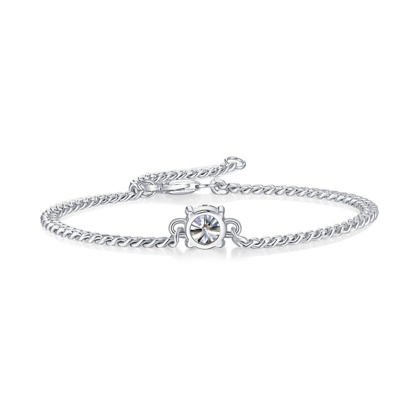Cuban Luxury Fashion Set Mosan Diamond Silver Jewelry Comparable To Natural Diamond Bracelet